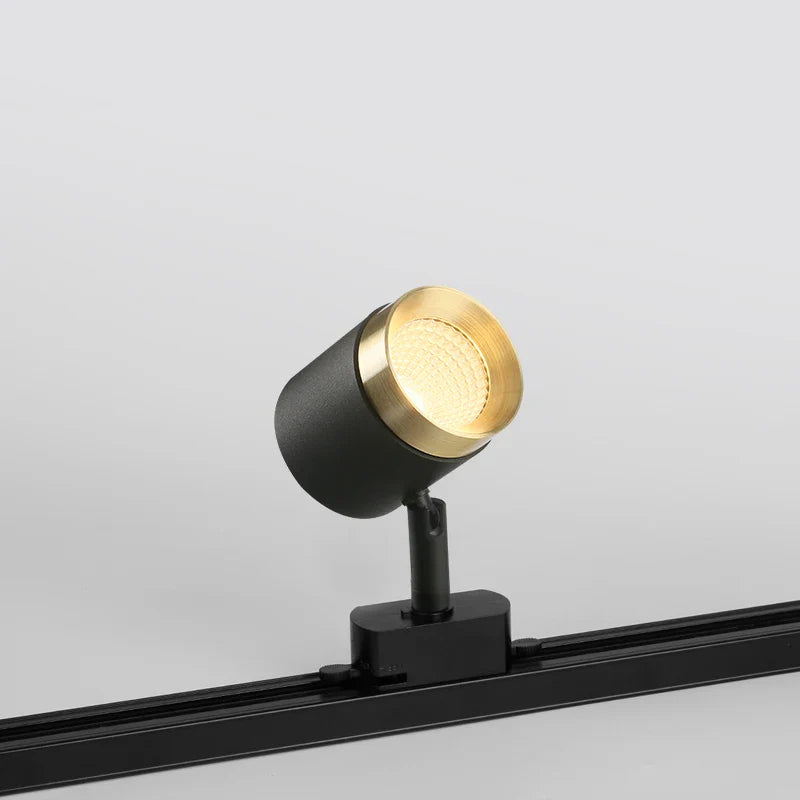 Axyaa Black Aluminum LED Track Spotlight - Adjustable Luxury Ceiling Light Display