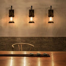 Axya Retro Metal Wall Light with Glass Shade - Industrial Style Lighting
