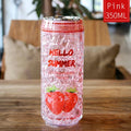 Axyaa Kawaii Fashion Cans Summer Ice Cup Plastic Water Bottle with Lid