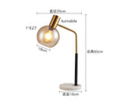 Axyaa Nordic Designer Glass Table Lamp for Reading Room - LED Decorative Desk Light
