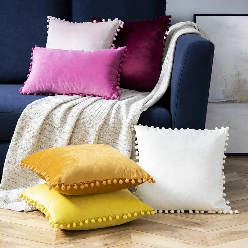 Axyaa Velvet Cushion Covers: Nordic Style Sofa Throw Pillowcase, 45x45 Home Decor