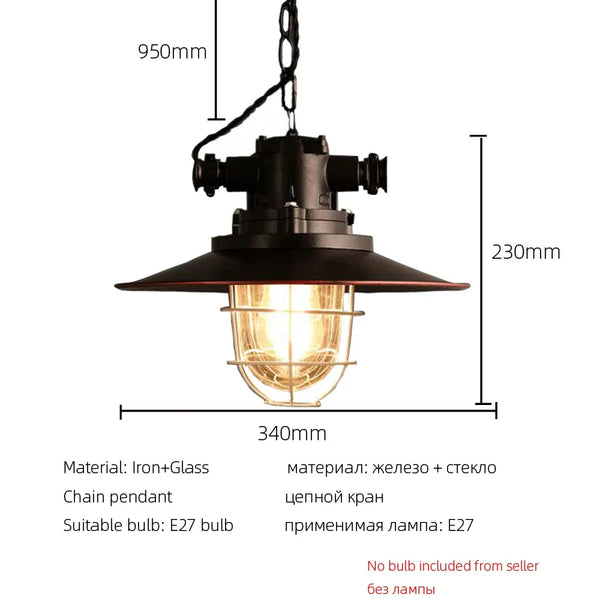 Axyaa Retro Loft Pendant Chandelier for Home and Office Lighting