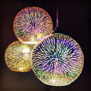 Colorful 3D Glass Pendant Lights by Axyaa: Modern Kitchen Hanging Lamps