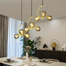 Axyaa Glass Ball Pendant Lamp G9 LED Modern Pendant Light for Living Room