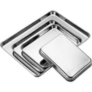 Axyaa Stainless Steel Food Storage Trays Sausage Bread Fruit Plate Shallow Pans