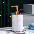 Axya 5-Piece Marbled Ceramic Bathroom Set