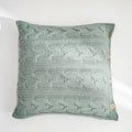 Axyaa Cozy Knit Cushion Cover in Vintage Ivory Grey Pink Solid Design