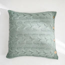 Axyaa Cozy Knit Cushion Cover in Vintage Ivory Grey Pink Solid Design