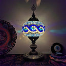Axyaa Vintage Mosaic Glass Table Lamp Handcrafted Art Deco Bedside Night Light