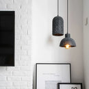 Axyaa Industrial Edison Pendant Lights for Bedroom Dinning Room Cafe - Cement Finish
