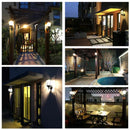 Axyaa Solar Wall Light: LED Outdoor Courtyard Sconces IP55 Waterproof Garden Decor Fence Lighting