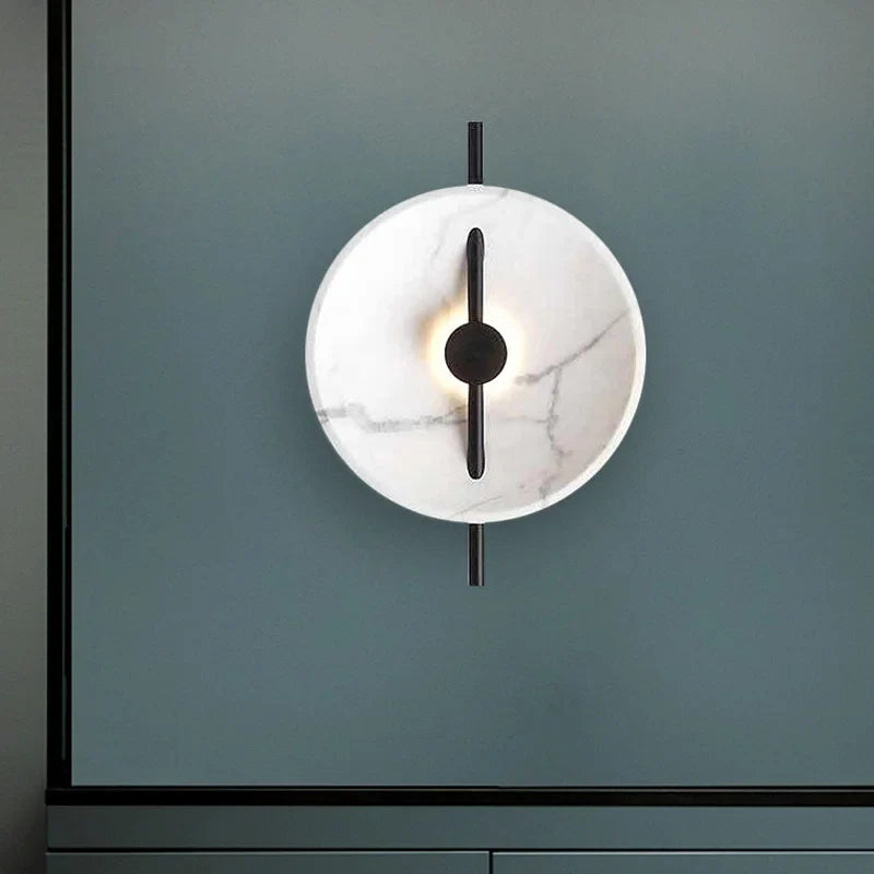 Axyaa Nordic Marble LED Wall Sconce: Elegant Living Room & Bedroom Décor