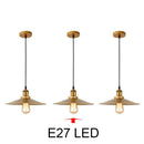 Axyaa Gold Wrought Iron Pendant Light Chandelier for Nordic Retro US Country Style