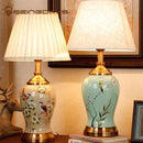 Axyaa Ceramic Table Lamp: Classic Chinese Style for Living Room, Bedroom, Study Room