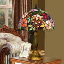 Axyaa Tiffany Stained Glass Table Lamp - Pastoral Grape Design