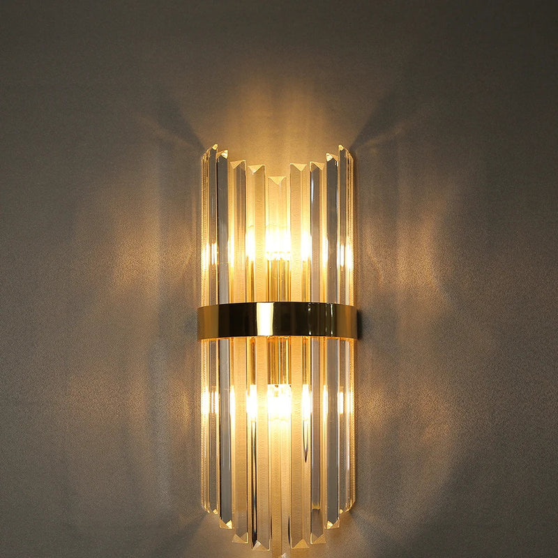 Axyaa Luxury Crystal LED Wall Sconce for Home Decor