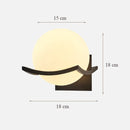 Axyaa Moon Glass Wall Lamp: Modern Bedroom LED Sconce, White/Black/Gold Interior Decoration