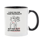 Axyaa Funny Ceramic Coffee Mug Valentine's Day Present Husband Wife Birthday Gift