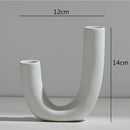 Axyaa Abstract Flower Vase | Modern Home Decor | Ceramic Hydroponic Craft