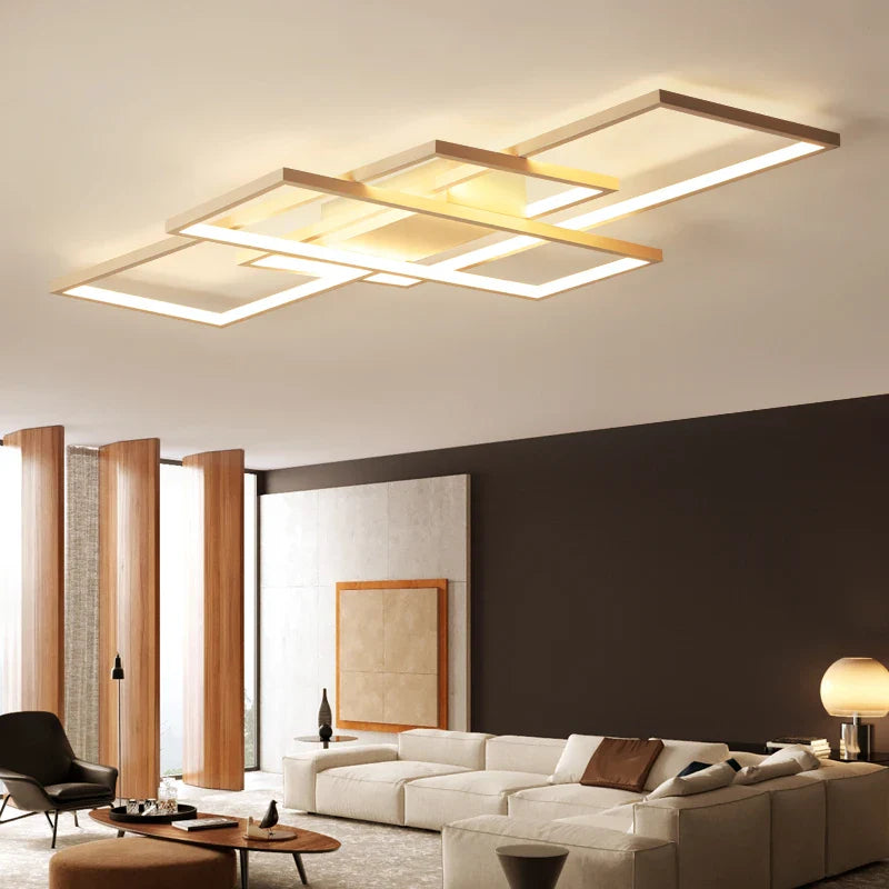 Axyaa Black/White Aluminum LED Chandelier: Modern Ceiling Light Fixture