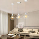 Axyaa Iron Cage Pendant Light: Modern Nordic Industrial Loft Lamparas
