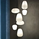 Axyaa Milky White Glass Lamp: Foscarini Rituals Pendant for Home Decor