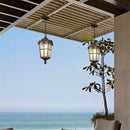Axyaa Outdoor Glass Lantern Pendant for Porch with Hanging Lights