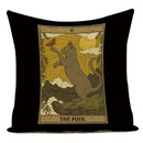 Axyaa Retro Pet Pattern Cushion Cover - Decorative Sofa Linen Pillow Case
