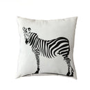 Zebra White Geometric Trilateral Watercolor Cushion Covers by Axyaa