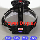 Axya Rechargeable Headlamp 18650 Battery Waterproof COB LED Headlight Red Warning Light