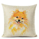 Colourful Bull Terrier & Dachshund 3D Cushion Cover for Home Sofa by Axyaa