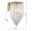 Axyaa Modern Clear Glass Tube Wall Sconce Gold Wall Light for Home Lighting