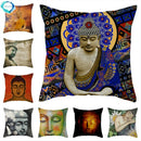 Buddha Pattern Throw Pillow Cover by Axyaa for Home, Car, Sofa Décor