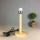 Axyaa Wooden Tripod Bedside Table Lamp Base - Black Nightstand Light Holder