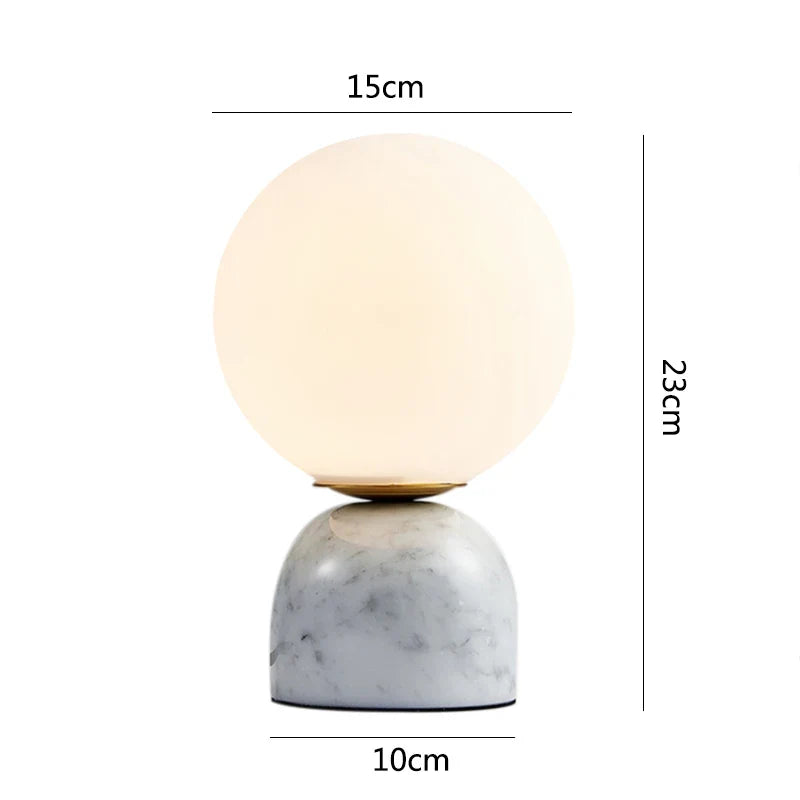 Axya LED Glass Ball Table Lamp for Modern Home Decor