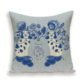 Axyaa Monkey Floral Pillow Cover - Vibrant Flower Vase Home Decor