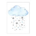 Axyaa Baby Bear Cloud Print Nursery Wall Art Kids Room Decor