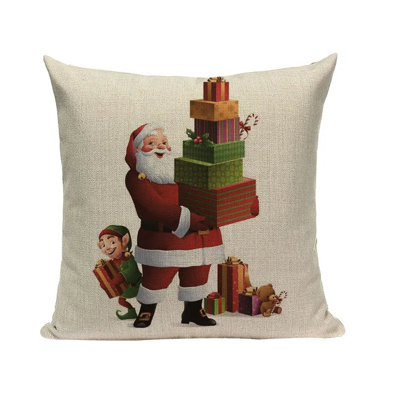 Axyaa Christmas Birthday Cushion Cover 45X45cm - Bedroom Sofa Decor Cojines