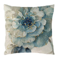Blue Flowers & Birds Pattern Cushion Cover, Axyaa Home Decor Pillow Case