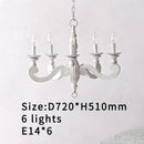 Axyaa Wooden Chandelier: Nordic French Style Lighting for Kids Room & Kitchen