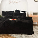 Axyaa Long Hair Velvet Duvet Cover Set - Queen Size