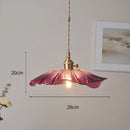 Axyaa Nordic Purple Glass LED Pendant Light - Modern Hanging Lamp for Home and Hospitality