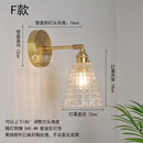Axyaa Copper Glass Wall Lights Sconce LED Nordic Modern Bedroom Stair Lamp
