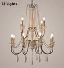 Axyaa Wood Chandelier - Retro Candle Light Fixture for Home Decor