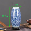 Axyaa Blue White Porcelain Antique Ceramic Vase Home Table Decor Pot Craft