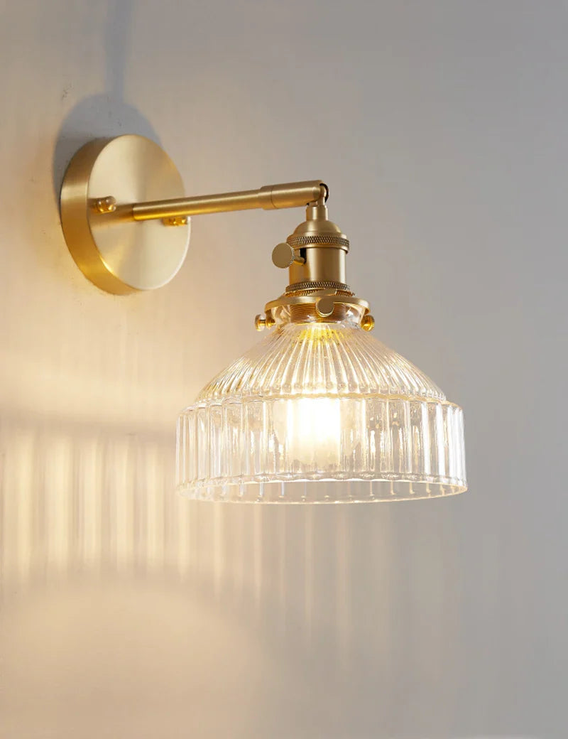 Modern Glass Wall Sconce with Switch by Axyaa