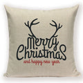 Christmas Cartoon Santa Claus Deer Pillows Covers Merry Christmas Gifts for The New Year by Axyaa