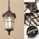 Axyaa Outdoor Glass Lantern Pendant for Porch with Hanging Lights