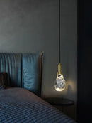 Axya Crystal Pendant Light: Bedroom & Bar Table Lamp