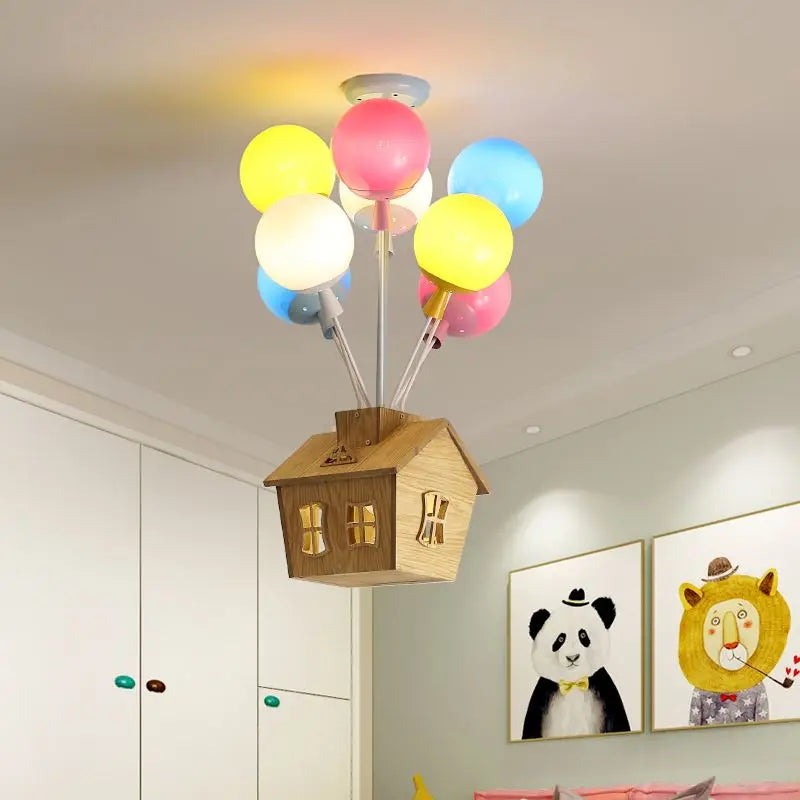 Axyaa Balloon Ceiling Lamp: Kids Room Chandelier for Bedroom, Living Room, Nursery & Indoor Home Decor.